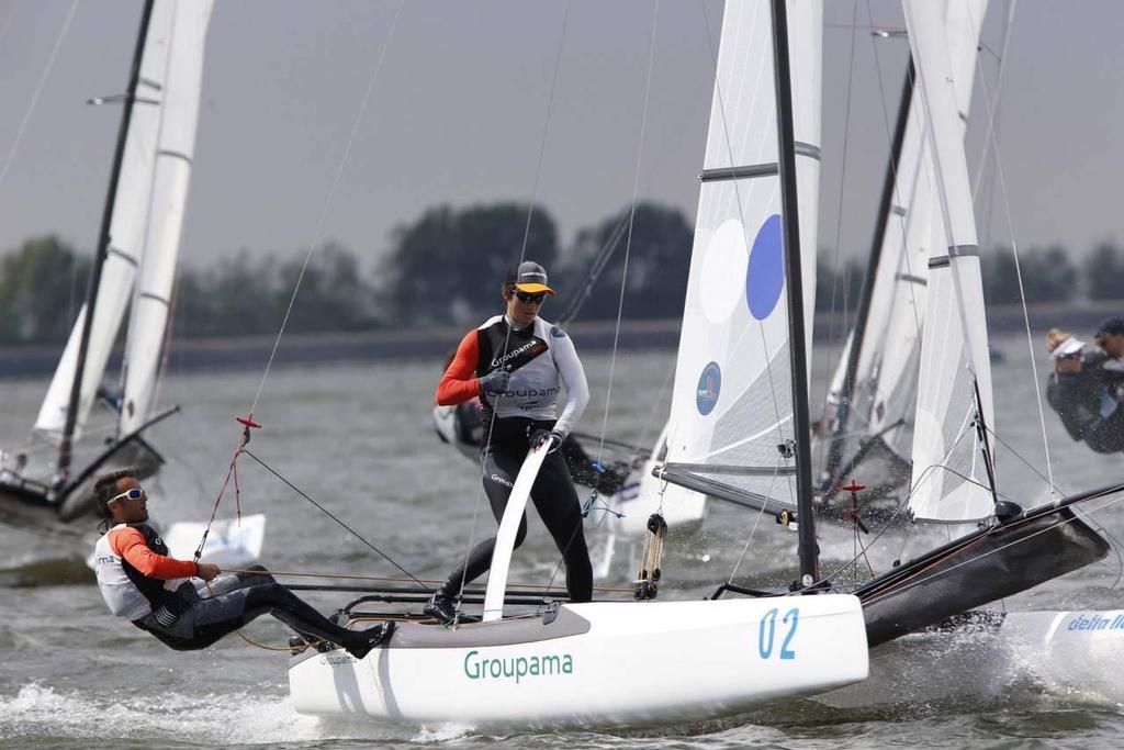 Franck Cammas and Sophie de Turckheim, Nacra 17 - 2014 Delta Lloyd Regatta, day 5 © Sander van der Borch http://www.sandervanderborch.com